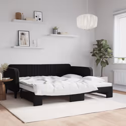 VidaXL 3197074 canapé lit sofa Noir