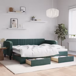 Ce lit de repos 2 en 1 avec lit gigogne, servant à la fois de canapé et de lit, constitue un supplément pratique et accrocheu ...
