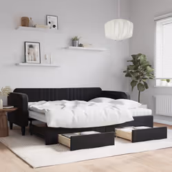 VidaXL 3197132 canapé lit sofa Noir