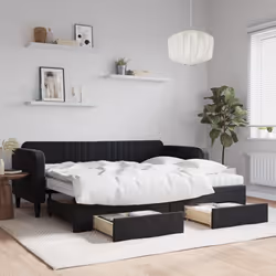 VidaXL 3197139 canapé lit sofa Noir