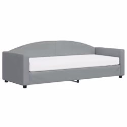 VidaXL 3197165, lit sofa, Gris, mousse, Métal, Polyester, Bois, 2230 mm, 900 mm
