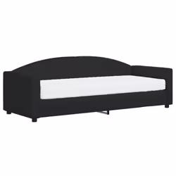 VidaXL 3197167, lit sofa, Noir, mousse, Métal, Polyester, Bois, 2230 mm, 900 mm