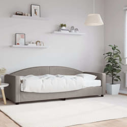vidaXL Lit de jour avec matelas taupe 80x200 cm tissu - 80 x 200 cm