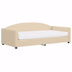 VidaXL 3197174, lit sofa, Crème, mousse, Métal, Polyester, Bois, 2230 mm, 1000 mm
