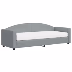 VidaXL 3197180, lit sofa, Gris, mousse, Métal, Polyester, Bois, 2130 mm, 1000 mm