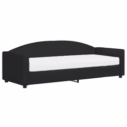 VidaXL 3197182, lit sofa, Noir, mousse, Métal, Polyester, Bois, 2130 mm, 1000 mm