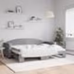 vidaXL Lit de jour avec gigogne sans matelas gris clair 80x200 cm - 80 x 200 cm