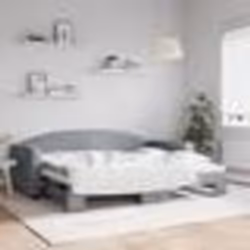 vidaXL Lit de jour avec gigogne sans matelas gris clair 90x200 cm - 90 x 200 cm