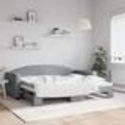 vidaXL Lit de jour avec gigogne sans matelas gris clair 90x200 cm - 90 x 200 cm