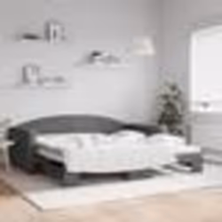 vidaXL Lit de jour avec gigogne sans matelas gris foncé 100x200 cm - 100 x 200 cm