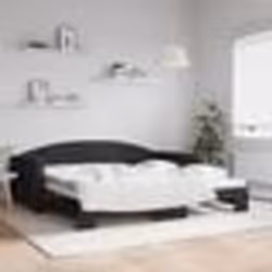 vidaXL Lit de jour avec gigogne sans matelas noir 100x200 cm - 100 x 200 cm