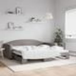 vidaXL Lit de jour avec lit gigogne taupe 100x200 cm tissu - 100 x 200 cm