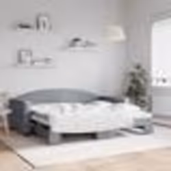 vidaXL Lit de jour avec lit gigogne gris clair 90x190 cm tissu - 90 x 190 cm