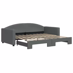 VidaXL 3197199, lit sofa, Gris, mousse, Métal, Polyester, Bois, 2130 mm, 1000 mm
