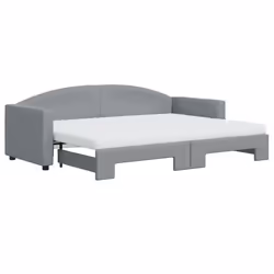 VidaXL 3197201, lit sofa, Gris, mousse, Métal, Polyester, Bois, 2230 mm, 900 mm