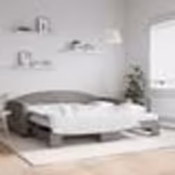 vidaXL Lit de jour avec gigogne et matelas taupe 100x200 cm tissu - 180 x 200 cm