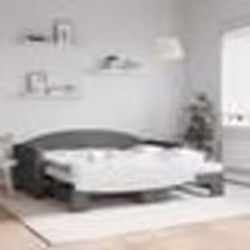 vidaXL Lit de jour avec gigogne et matelas gris foncé 90x190 cm tissu - 90 x 190 cm