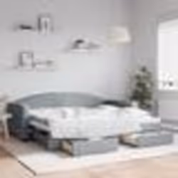 vidaXL Lit de jour avec gigogne et tiroirs sans matelas 90x200 cm - 90 x 200 cm