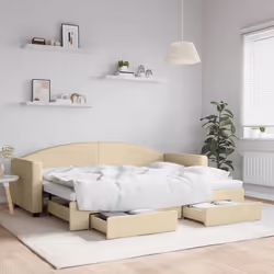 VidaXL 3197233 canapé lit sofa Crème