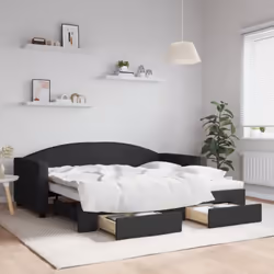 Ce lit de repos 2 en 1 avec lit gigogne, servant à la fois de canapé et de lit, constitue un supplément pratique et accrocheu ...