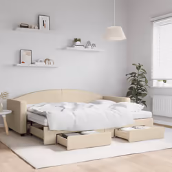 VidaXL 3197241 canapé lit sofa Crème