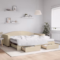 VidaXL 3197251 canapé lit sofa Crème