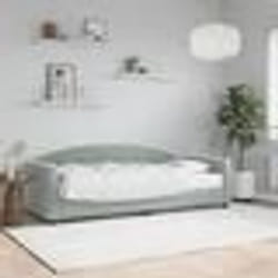 vidaXL Lit de jour avec matelas gris clair 80x200 cm velours - 80 x 200 cm
