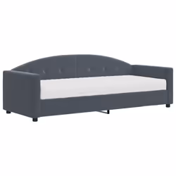 VidaXL 3197271, lit sofa, Gris, mousse, Métal, Polyester, Bois, 2220 mm, 900 mm