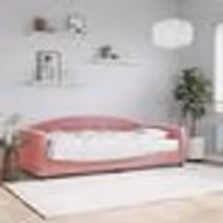 vidaXL Lit de jour avec matelas rose 80x200 cm velours - 80 x 200 cm