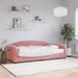 vidaXL Lit de jour avec matelas rose 90x200 cm velours - 90 x 200 cm