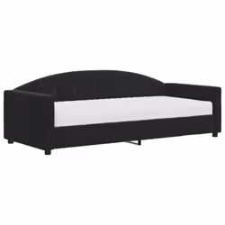 VidaXL 3197281, lit sofa, Noir, mousse, Métal, Polyester, Bois, 2220 mm, 1000 mm