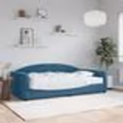vidaXL Lit de jour avec matelas bleu 100x200 cm velours - 100 x 200 cm