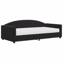 VidaXL 3197288, lit sofa, Noir, mousse, Métal, Polyester, Bois, 2220 mm, 1100 mm