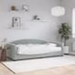 vidaXL Lit de jour avec matelas gris clair 90x190 cm velours - 90 x 190 cm