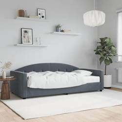 Lit De Jour Avec Matelas Gris Foncé 90x190 Cm Velours Vidaxl