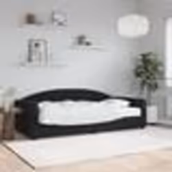 vidaXL Lit de jour avec matelas noir 90x190 cm velours - 90 x 190 cm