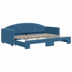 VidaXL 3197293, lit sofa, Bleu, mousse, Métal, Polyester, Bois, 2220 mm, 900 mm