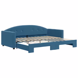 VidaXL 3197300, lit sofa, Bleu, mousse, Métal, Polyester, Bois, 2220 mm, 1000 mm
