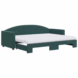 VidaXL 3197327, lit sofa, Vert, mousse, Métal, Polyester, Bois, 2220 mm, 1000 mm
