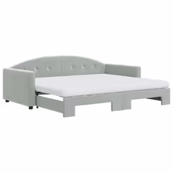VidaXL 3197332, lit sofa, Gris, mousse, Métal, Polyester, Bois, 2220 mm, 1100 mm
