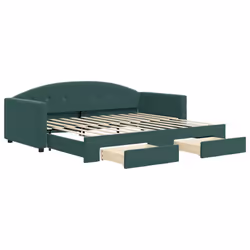 VidaXL 3197351, lit sofa, Vert, mousse, Métal, Polyester, Bois, 2220 mm, 1000 mm