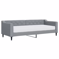 VidaXL 3197403, lit sofa, Gris, mousse, Métal, Polyester, Bois, 2230 mm, 900 mm