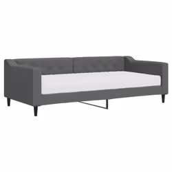 VidaXL 3197404, lit sofa, Gris, mousse, Métal, Polyester, Bois, 2230 mm, 900 mm