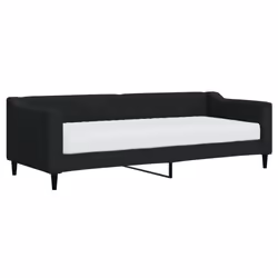 VidaXL 3197405, lit sofa, Noir, mousse, Métal, Polyester, Bois, 2230 mm, 900 mm