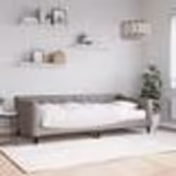 vidaXL Lit de jour avec matelas taupe 90x200 cm tissu - 90 x 200 cm