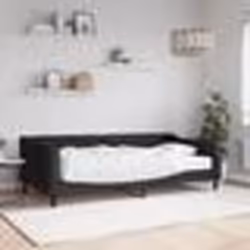vidaXL Lit de jour avec matelas noir 100x200 cm tissu - 180 x 200 cm