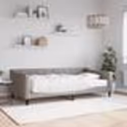 vidaXL Lit de jour avec matelas taupe 100x200 cm tissu - 100 x 200 cm
