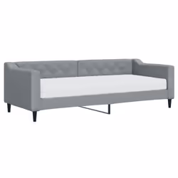 VidaXL 3197418, lit sofa, Gris, mousse, Métal, Polyester, Bois, 2130 mm, 1000 mm