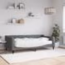 vidaXL Lit de jour avec matelas gris foncé 90x190 cm tissu - 90 x 190 cm