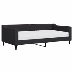 VidaXL 3197420, lit sofa, Noir, mousse, Métal, Polyester, Bois, 2130 mm, 1000 mm